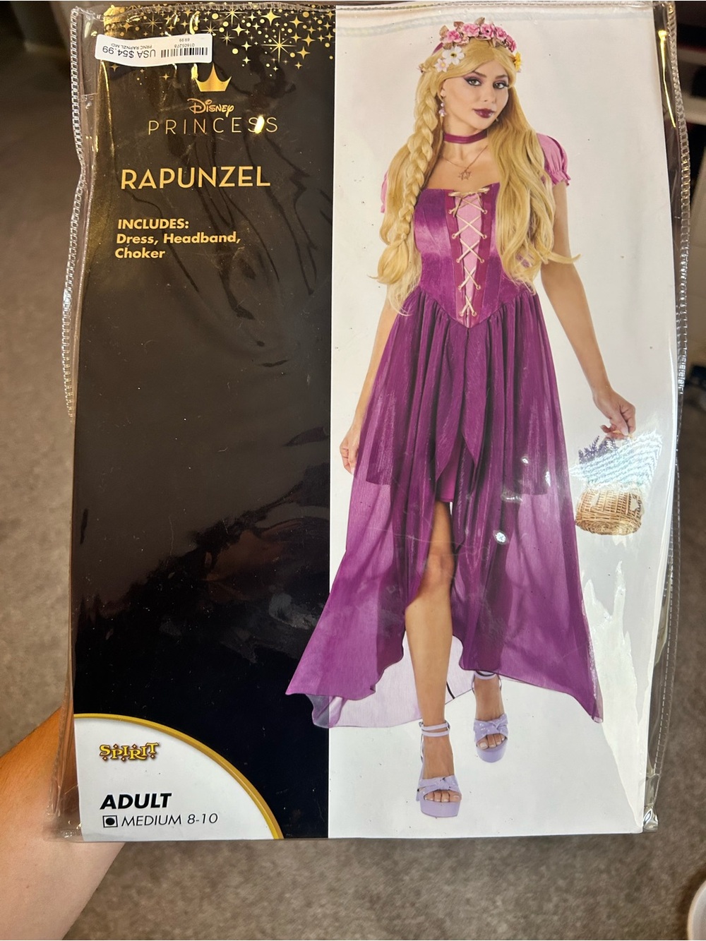 Disney Rapunzel Purple High-Low Dress with Headband & Choker